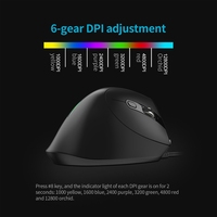 Ratón para Juegos Vertical con Cable T-50 OEM Personalizado de Fábrica, 9 Botones Programables, Ergonómico, RGB, 12800 DPI, para PC Gamer, Venta al Por Mayor