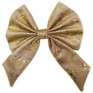 Lazo Decorativo Navideño Personalizado de Terciopelo con Estampado Dorado para Árbol de Navidad - Product Image 4
