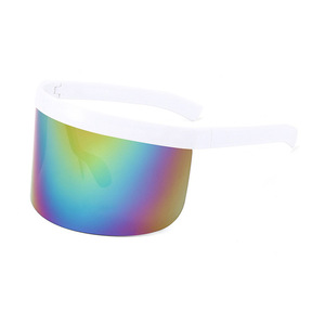 Gafas de Sol de Moda con Lentes de Espejo Degradado Coloridas para Hombre y Mujer, Protección UV400, Tamaño Grande - Product Image 5