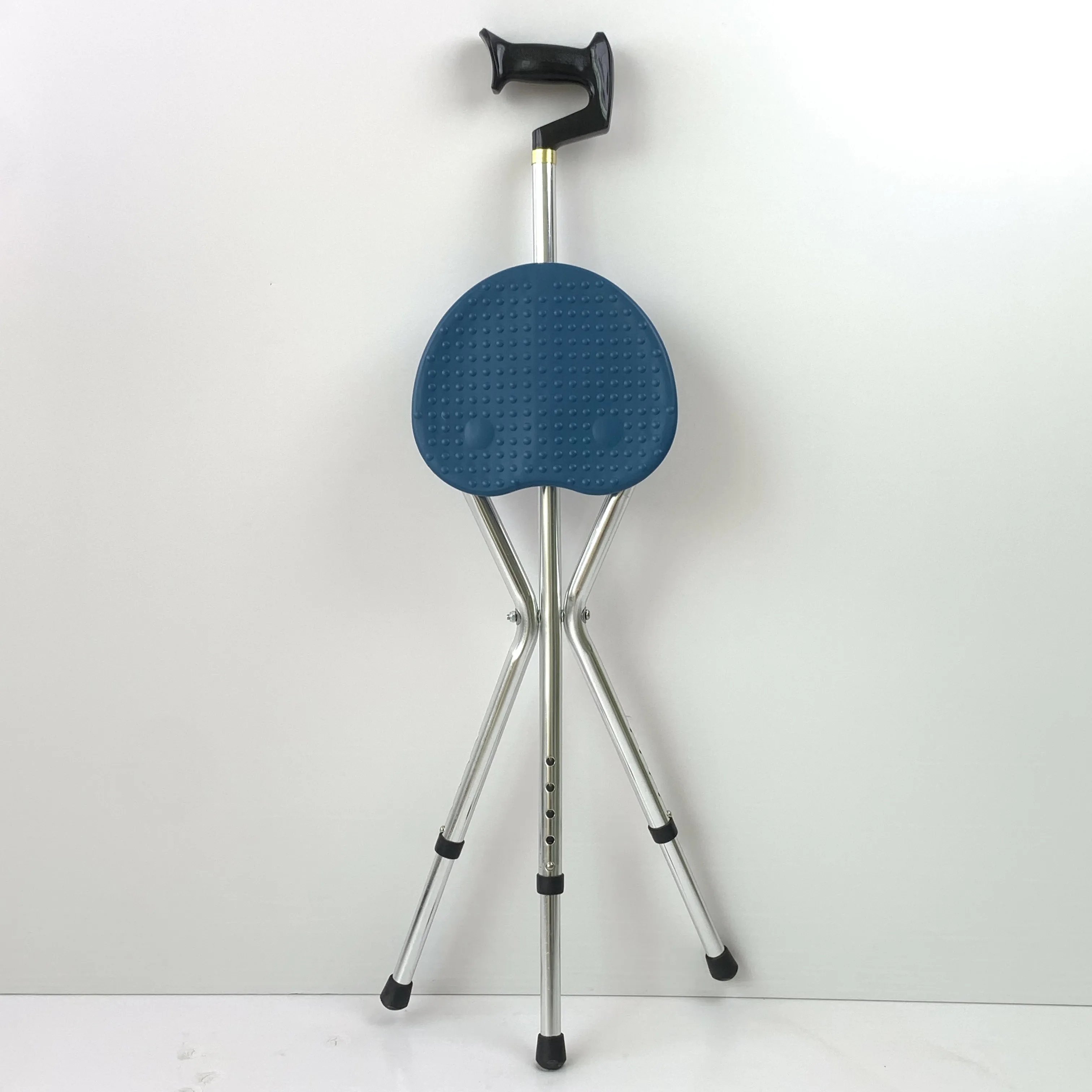 Chaise pliée télescopique bon marché de canne de marche pour les personnes âgées canne avec des sièges fauteuils roulants prix