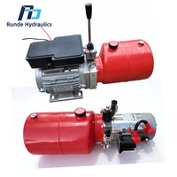 Pompe hydraulique à courant continu haute tension 12V/24V simple/double action 140 bars 2,2 kW, unité de puissance industrielle robuste 8-quarts en carbone