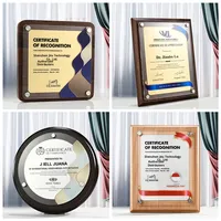 Noyer Bois Massif Médaille Sur Mesure Plaque D'autorisation Trophées Médailles Plaques Certificat D'honneur Lettre De Rendez-vous Agent