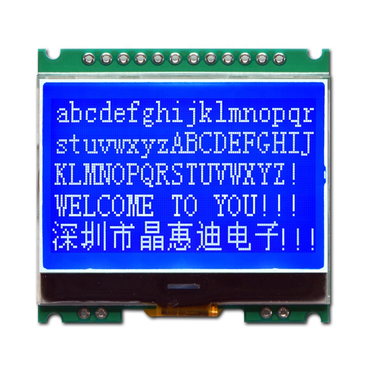 小型PCB3V液晶12864モジュール液晶文字12864 LcdディスプレイJHD12864-G0088PBSWF-P1-B