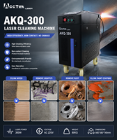 Machine de nettoyage au laser pulsé refroidie par air 100W 300W, nettoyeur laser portable pour l'élimination de la rouille, de la peinture, de l'huile et des oxydes sur les surfaces