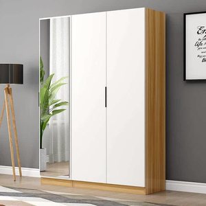 Armadi a Specchio per Camera da Letto in Legno Grigio e <span class=keywords><strong>Bianco</strong></span> Nuovo Design con Anta a Battente in Vetro per Appartamento Hotel Mobili Guardaroba - Product Image 3