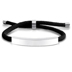 Custom Statement Jewelry Bar Engravable Adjustable Colorful Rope <b>Bracelet</b> for Men Women - Product Image 4