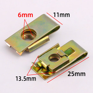 Accesorios para Placas de Matrícula de Automóviles, Base de Tornillos para Placa de Matrícula, Lámina de Hierro, Clip en Forma de U para Fijación de Guardabarros, Sujetador Metálico - Product Image 3