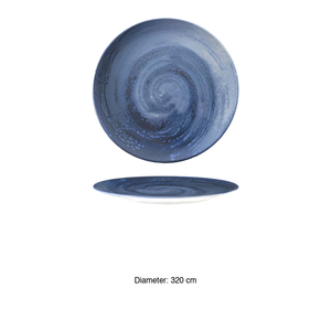 Plato de Cena Azul Vortice M1934 con Impresión Digital de 32 cm, Suministros para Restaurantes, Vajilla para Catering, Venta al por Mayor - Product Image 3