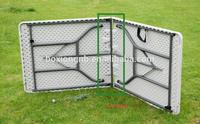 Ensemble de table pliante en plastique au meilleur prix pour la pêche en camping en plein air avec une table de 6 pieds et 2 bancs de 6 pieds