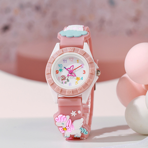 Hay stock Unicornio reloj de cuarzo de dibujos animados para niños Cute Stars Moon reloj con correa de silicona para niños - Product Image 1