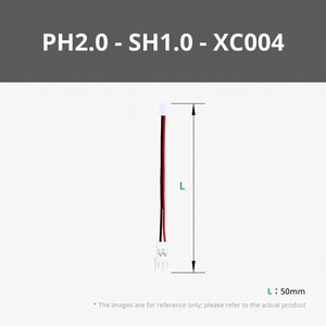 Câble d'alimentation de conversion PH2.0 vers SH1.0 de 50 mm rouge/noir 32AWG 0,8 mm de diamètre extérieur pour la compatibilité des équipements - Product Image 1