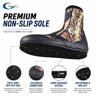 Bottes de pêche en néoprène camouflage 5MM avec semelle en feutre, bottes de pêche antidérapantes en feutre pour la pêche, fourniture en gros du fabricant