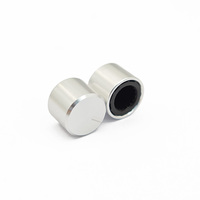 Kenop Kontrol Volume Aluminium CNC Custom Mini Audio 10x8mm dengan Shaft 6mm, Finishing Brushed untuk DAC, Headphone Amplifier, dan Pedal Gitar