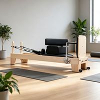 Reformer de Pilates en bois d'érable écologique, poulies silencieuses, pour la récupération post-partum, la correction de la posture et l'entraînement du tronc