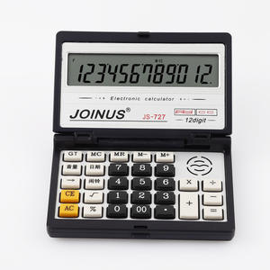 Calculatrice pliable Joinus Js-727 à 12 chiffres avec fonction vocale, portable, fonctionnant sur piles, en ABS noir - Product Image 2