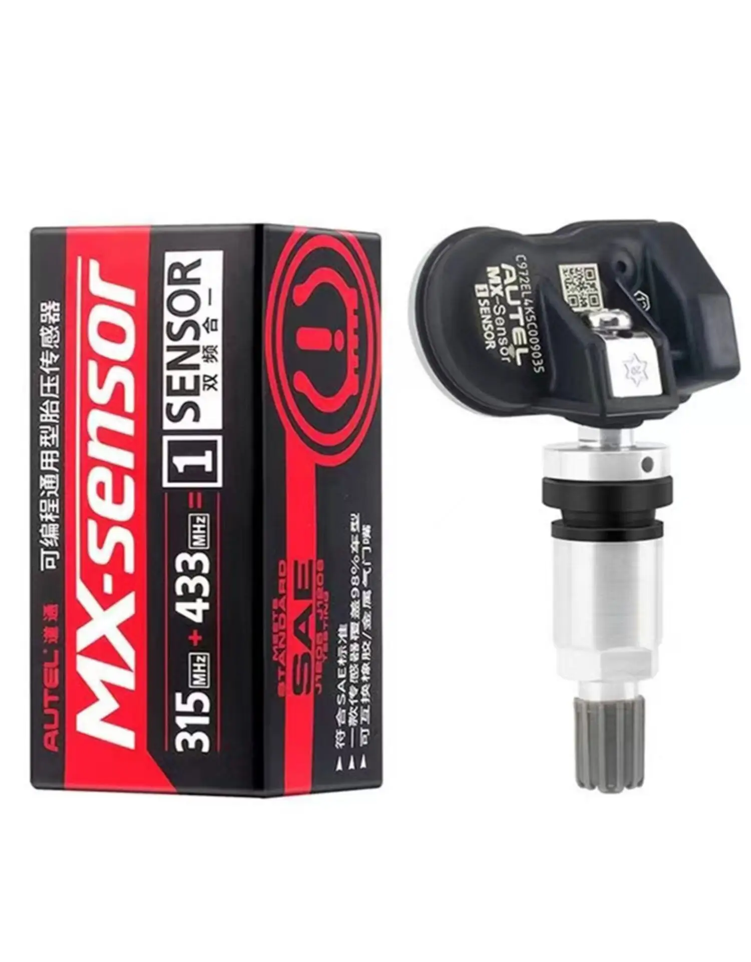 Capteur MX Autel 2 en 1 supportant le programmeur 315MHz 433MHz Système de surveillance de la pression des pneus TPMS