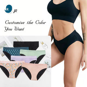 سراويل داخلية للدورة الشهرية مع مؤشر رطوبة للفتيات المراهقات، قطنية عالية القص بأربع طبقات مانعة للتسرب وماصة مع مؤشر مرئي - Product Image 4