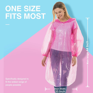 Impermeable Desechable para Niños y Adultos, Tipo Pullover, Grueso, Transparente, para Viajes, Rafting y Actividades al Aire Libre - Product Image 6