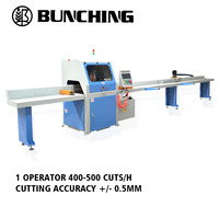 Scie circulaire horizontale entièrement automatique BUNCHING, précision 0,5 mm, machine CNC pour la fabrication de charpentes de toiture