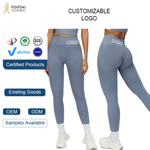 Leggings da Yoga a Vita Alta per Donna Under Lulu, con Effetto Push-Up, Fascia in Vita a Costine, Controllo Pancia, per Corsa e Palestra - Product Image 1
