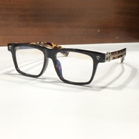 Gafas Ópticas de Diseño de Alta Calidad para Hombre y Mujer, Estilo Punk, Talla 56-18, Monturas de Acetato y Titanio de Lujo para Negocios