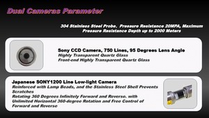 100 mét Hướng dẫn sử dụng Crank dual-máy ảnh sâu cũng máy ảnh, với độ sâu đếm chức năng, 73 Mét máy ảnh 360 độ xoay mô hình đơn giản - Product Image 4