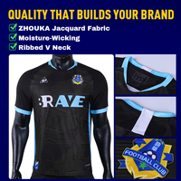 Maglia da Calcio Personalizzata con Stampa Digitale Jacquard, Produzione di Fabbrica, Uniforme da Calcio Traspirante in Poliestere all'Ingrosso