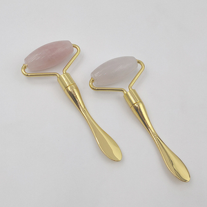2020 masajeador de belleza 2019 Real de 2 in1 silencioso jade rodillo para la <span class=keywords><strong>cara</strong></span> y el cuello con cuchara de cuarzo de jade rollo de la piel para la piel - Product Image 3