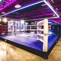 Anneaux de boxe neufs ou d'occasion avec anneaux de boxe à plancher bas Toile de ring de boxe personnalisable pour train