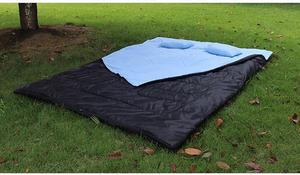 Haute qualité <span class=keywords><strong>hiver</strong></span> Camping en plein air Double <span class=keywords><strong>sac</strong></span> <span class=keywords><strong>de</strong></span> <span class=keywords><strong>couchage</strong></span> pour Couples enveloppe <span class=keywords><strong>2</strong></span> oreillers en Fiber creuse Polyester pour temps froid - Product Image 3
