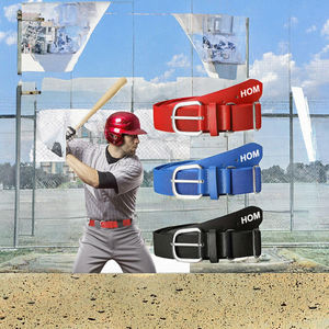 Ceinture de sport ajustable en polyester élastique pour adultes, jeunes et adolescents, pour softball/baseball, avec boucle en alliage – Vente en gros - Product Image 2