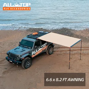 Alumínio toldo do carro portátil ao ar livre 4x4 impermeável Camping Car Side Toldo