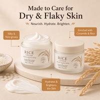 Crème hydratante pour le visage au riz, soin nourrissant anti-rides, réparation de la peau, ODM OEM