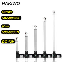 Actionneur linéaire HAKIWO 6000N 12V 24V 36V 48V, course de 500 mm, motorisation de tracker solaire, pour porte et canapé électrique, 30 mm/s