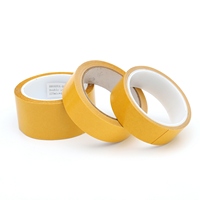 Ruban PET double face sur support en papier glassine jaune, découpe de précision, libération stable
