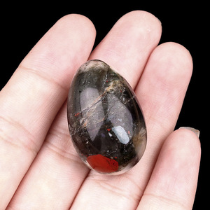 Pierre de cristal de guérison en agate Crazy Lace, forme d'œuf, motif de couleur naturelle HY, pour le Feng Shui - Product Image 2