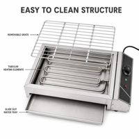 Barbecue électrique de qualité supérieure personnalisé pour les équipements de restaurants professionnels et commerciaux
