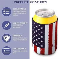 Refroidisseur de canettes en néoprène pliable-Manchon isolé thermiquement pour boissons froides, bière et cola