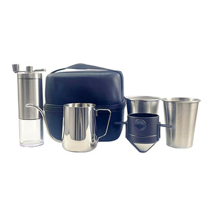 Stainless Steel Coffee Gift Set Portable Travel Kit With Grinder And Kettle For Outdoor Use - Product Image 4