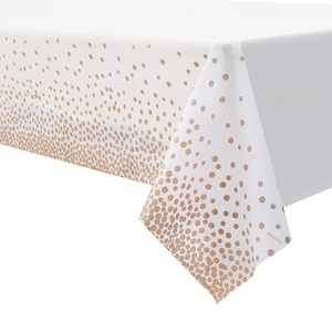 Nappe <span class=keywords><strong>de</strong></span> fête élégante à pois du fabricant, avec estampage doré, imperméable, anti-taches, <span class=keywords><strong>jetable</strong></span>, écologique, pour <span class=keywords><strong>table</strong></span> ronde - Product Image 3
