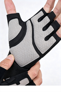 Gants <span class=keywords><strong>de</strong></span> sport demi-doigts avec protection <span class=keywords><strong>de</strong></span> paume en silicone anti-usure pour le cyclisme, l'alpinisme, la <span class=keywords><strong>boxe</strong></span> et l'entraînement physique - Product Image 4