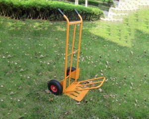 Chariot à main en métal robuste, pliable, à 2 roues, en acier, avec cadre fermé, plateforme pour le transport d'outils, <span class=keywords><strong>HT1827</strong></span> - Product Image 5