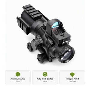 Telescopio Monocular con Retícula Iluminada y <span class=keywords><strong>Cuerpo</strong></span> de Aleación de Aluminio para Uso <span class=keywords><strong>en</strong></span> Exteriores, 4x Fibra Óptica, Directo de Fábrica - Product Image 2