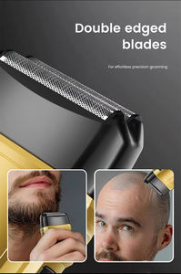 Rasoir électrique rechargeable imperméable pour hommes et <span class=keywords><strong>kit</strong></span> de rasoir pour tête chauve 4 <span class=keywords><strong>en</strong></span> 1, rasoir rotatif pour femmes - Product Image 3