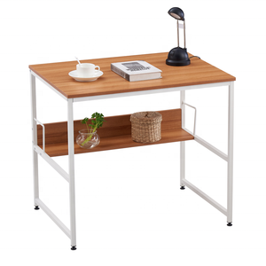 Tavolo da Conferenza Moderno di Facile Montaggio, Rotondo o Quadrato, in MDF+Metallo, Scrivania per Ufficio e Formazione - Product Image 2