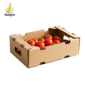 Boîtes cadeaux robustes pour <span class=keywords><strong>tomates</strong></span>, plateaux en carton ondulé imprimés pour <span class=keywords><strong>tomates</strong></span> fraîches, plusieurs tailles pour la ferme et la vente en gros, logo et taille personnalisés - Product Image 1