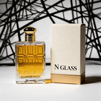 Flacon de parfum à facettes de 80 ml en gros, emballage vide en verre pour parfum, base lourde de 191 g