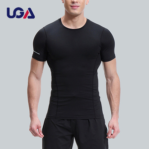 Camisa de gran tamaño con dobladillo recto negro Camiseta de béisbol con bordado transpirable para ejercicio deportivo para hombre - Product Image 3