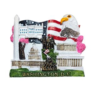 Aimants de réfrigérateur de l'Amérique du Nord, États-Unis, souvenirs de voyage de la ville, faits à la main, résine synthétique, vente en gros, cadeau d'affaires créatif 3D - Product Image 5