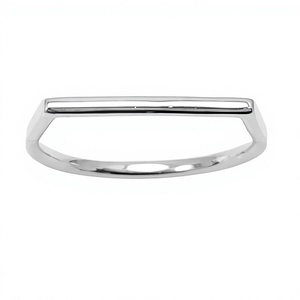 Geometric 925 Sterling <b>Silver</b> Minimalist Wedding Band Unisex Everyday Wear <b>Ring</b> - Product Image 1